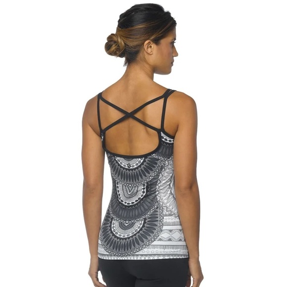 PRANA Women's Marley Top black and gray bathing suit top five medium - Picture 2 of 10